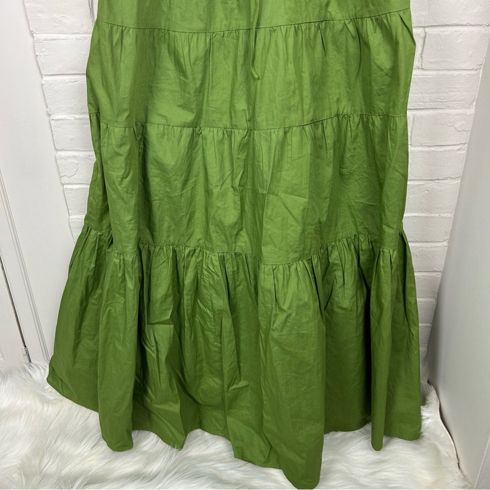 Tuckernuck Moon River Olive V Neck Maxi Dress Size L - Picture 6 of 12